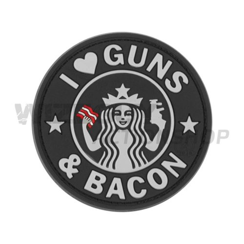 3D Rubber Patch: Guns and Bacon i gruppen Taktisk Utrustning / Patches hos Wizeguy Sweden AB (JTG-017573)