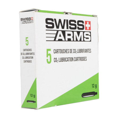 Swiss Arms Smrjpatroner Co2 5-Pack i gruppen Luftvapen / Kolsyrepatroner hos Wizeguy Sweden AB (as-cg-gas-2001)