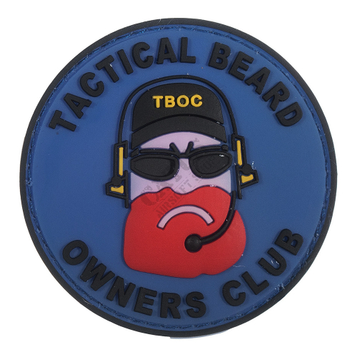 3D Rubber Patch: Tactical Beard Owners Club Svart/Bl i gruppen Taktisk Utrustning / Patches hos Wizeguy Sweden AB (as-da-pat-0001)