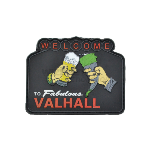 3D Rubber Patch: Welcome to Valhall i gruppen Taktisk Utrustning / Patches hos Wizeguy Sweden AB (pw-010001)