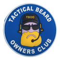 3D Rubber Patch: Tactical Beard Owners Club Bl/Vit
