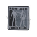 3D Rubber Patch: Major Leauge Zombiekiller, blk/gry