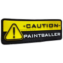 3D Rubber Patch: Caution Paintballer