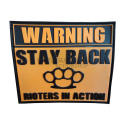 3D Rubber Patch: Warning Stay Back Rioters