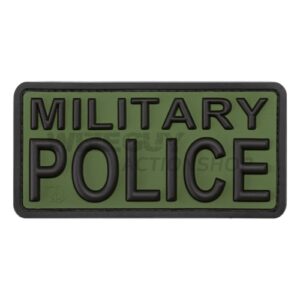 3D Rubber Patch: Military Police Olive