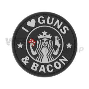 Alternative view of 3D Rubber Patch: Guns and Bacon