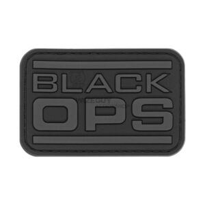 Alternative view of 3D Rubber Patch: Black OPS Svart