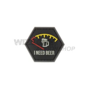 3D Rubber Patch: I need Beer Röd