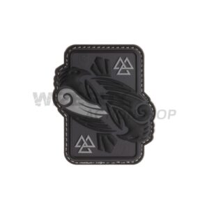 3D Rubber Patch: Odin Raven Svart