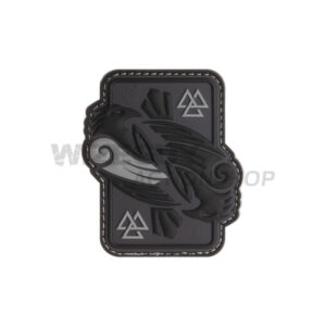 Alternative view of 3D Rubber Patch: Odin Raven Svart