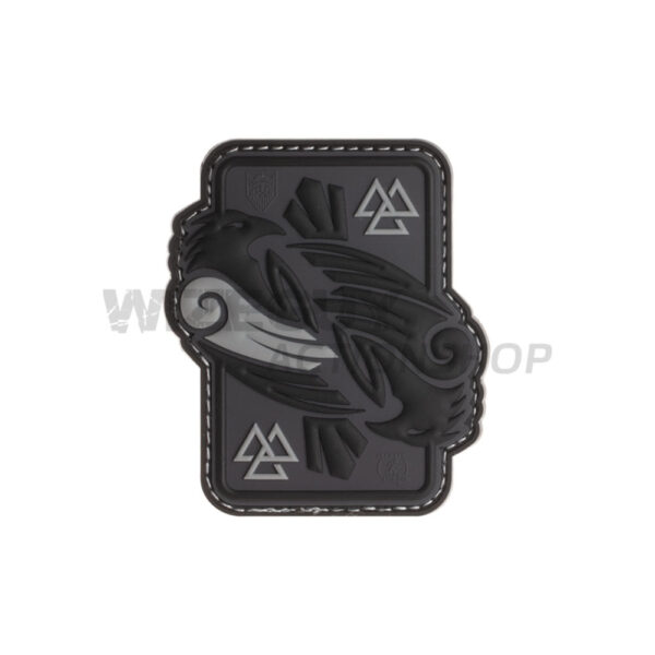 3D Rubber Patch: Odin Raven Svart - Bild 2