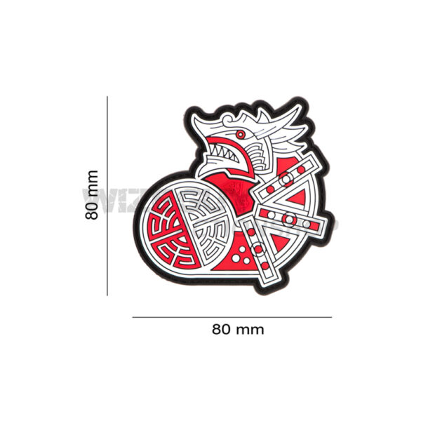 3D Rubber Patch: Vikinga Drake som Skeppshuvud - Bild 6