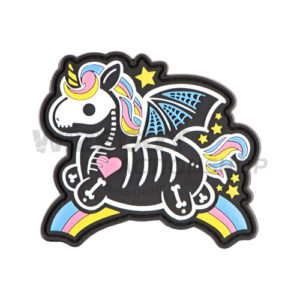 3D Rubber Patch: Skelett Enhörning