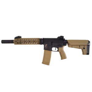 Alternative view of Delta Armory AR15 SilentOps 9 Charlie Svart/Tan