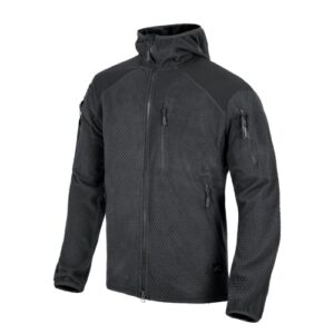 Helikon-Tex ALPHA HOODIE Jacket Grid Fleece Svart