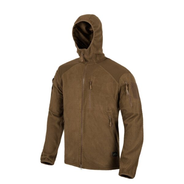 Helikon-Tex ALPHA HOODIE Jacket Grid Fleece Svart - Bild 4