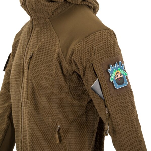Helikon-Tex ALPHA HOODIE Jacket Grid Fleece Svart - Bild 5