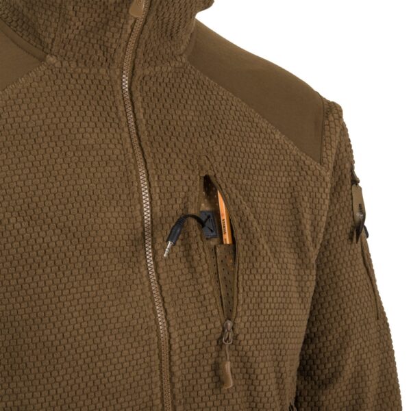 Helikon-Tex ALPHA HOODIE Jacket Grid Fleece Svart - Bild 6