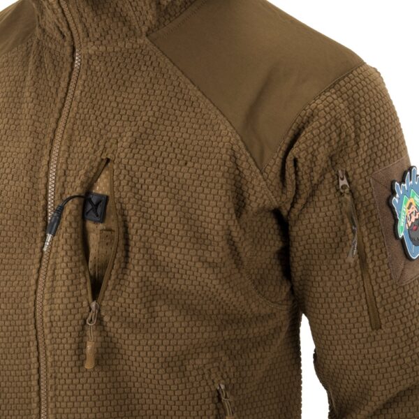 Helikon-Tex ALPHA HOODIE Jacket Grid Fleece Svart - Bild 10