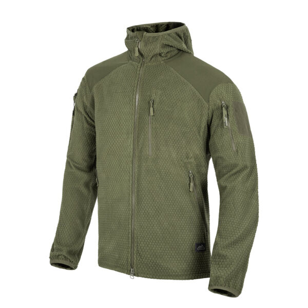 Helikon-Tex ALPHA HOODIE Jacket Grid Fleece Olive - Bild 2