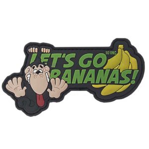 Alternative view of Patch 3D PVC Let´s go bananas