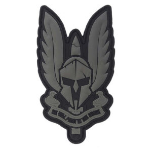 Patch 3D PVC Spartan Svart