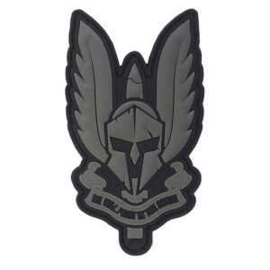 Alternative view of Patch 3D PVC Spartan Svart