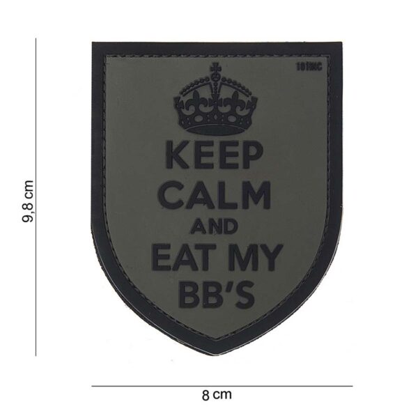 Patch 3D PVC Keep calm BB´s Grå - Bild 3