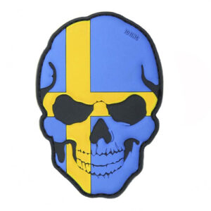 Patch 3D PVC Blågul Dödskalle