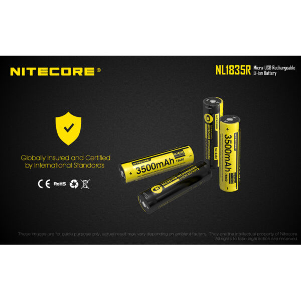 Nitecore NL1835R Batteri 18650 USB-C - Bild 11