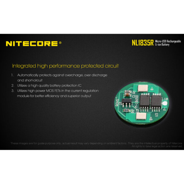 Nitecore NL1835R Batteri 18650 USB-C - Bild 8