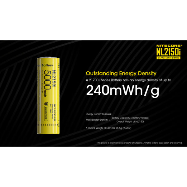 Nitecore NL2150i Batteri 21700i - Bild 6