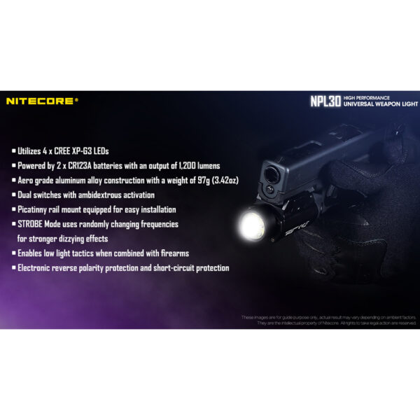 Nitecore NPL30 Vapenlampa - Bild 8