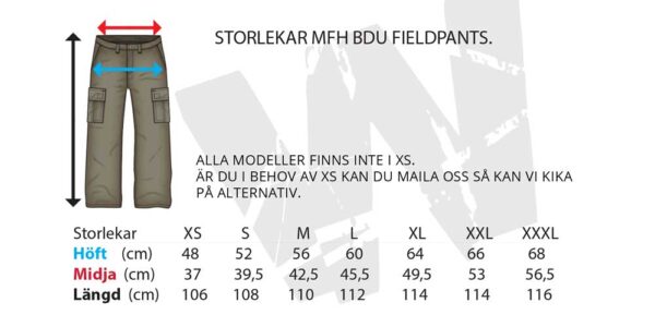 BDU Fieldpants Svarta Ripstop - Bild 5