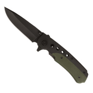 Alternative view of Mil-Tec Svart/OD One-Hand Kniv med clip
