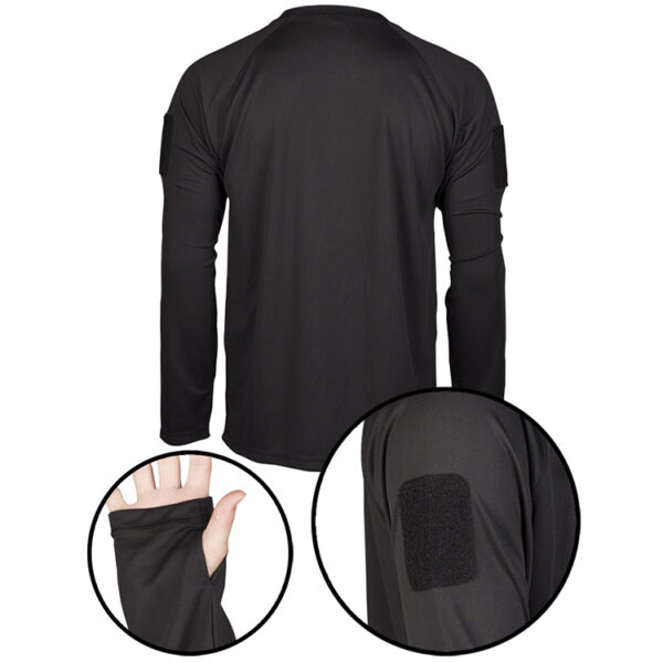 Miltec Quickdry Longsleeve Svart - Bild 3