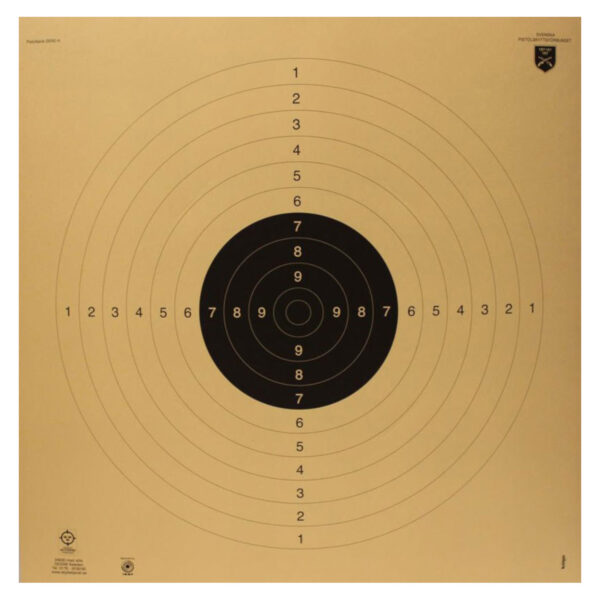 Pistoltavla 25-50m Int. Wp. 60x60cm