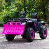 Atv for barn med plogblad 24v 320w rosa 3