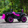 Atv for barn med plogblad 24v 320w rosa 4
