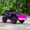 Atv for barn med plogblad 24v 320w rosa 8