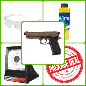 Wizeguy deal pack m9 fjäderpistol tan