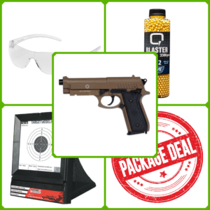 Wizeguy Deal Pack M9 Fjäderpistol Tan
