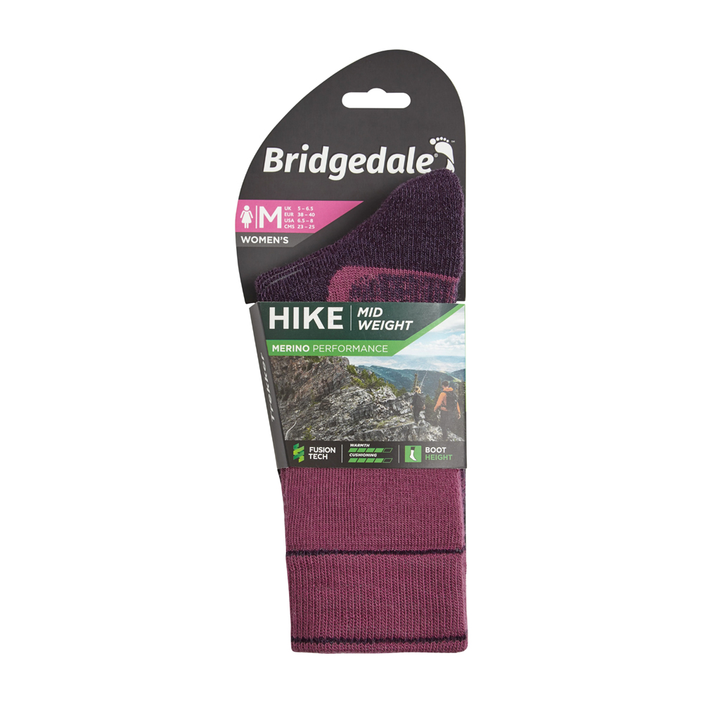 Bridgedale hike midweight merino performance berry 4 Bridgedale hike midweight merino performance berry - bild 4