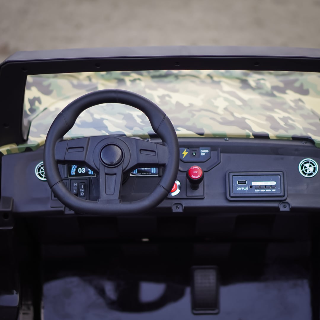Buggy XXL UTV för Barn 500W 24V 14Ah Camo - Bild 8