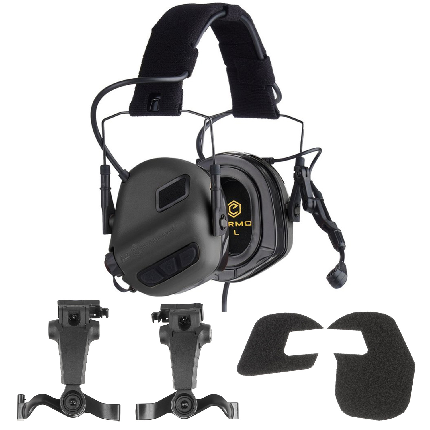 Earmor M32X PLUS hörselskydd Svart med ARC fästen